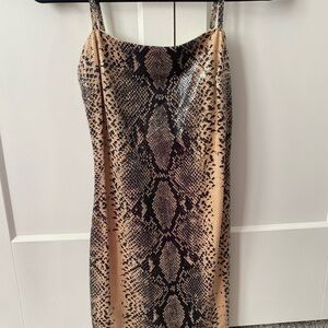 Snake Print Boutique Dress